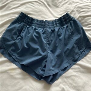 Athleta Hustle 3” Blue Athletic Shorts